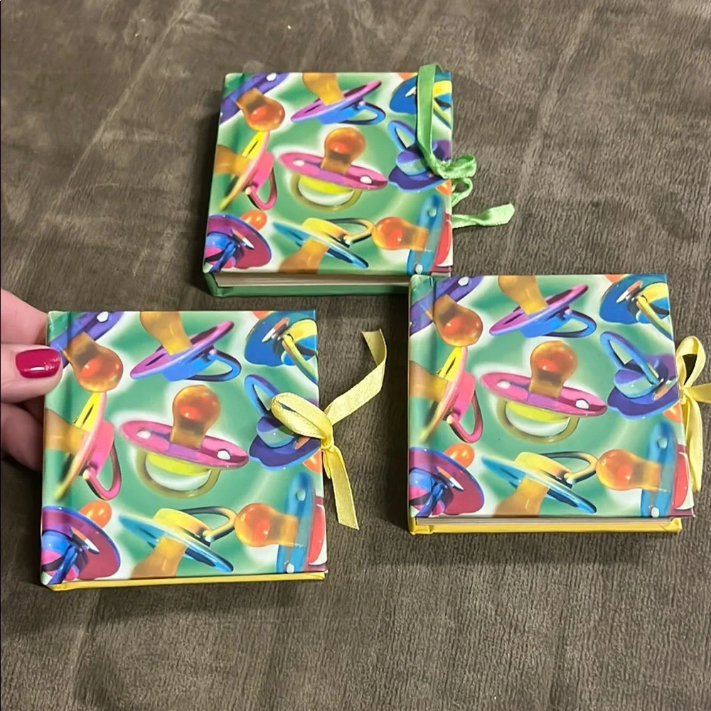 3 Vintage Sarah Lovers Colorful Pacifier photo albums